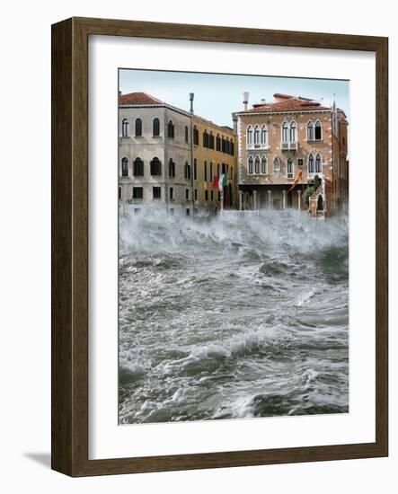 Severe Storm, Venice, Italy-Tony Craddock-Framed Photographic Print