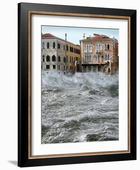 Severe Storm, Venice, Italy-Tony Craddock-Framed Photographic Print