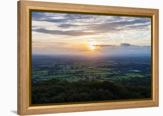 Severn Vale and Cleve Hill, Part of the Cotswold Hill, Cheltenham-Matthew Williams-Ellis-Framed Premier Image Canvas