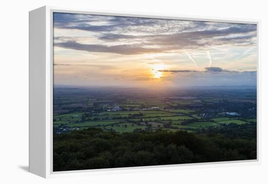 Severn Vale and Cleve Hill, Part of the Cotswold Hill, Cheltenham-Matthew Williams-Ellis-Framed Premier Image Canvas