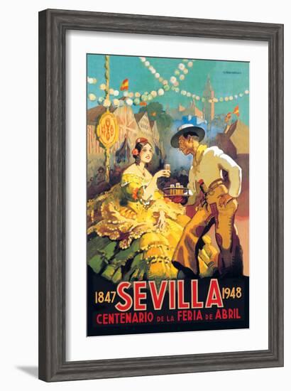 Sevilla Centenario de la Feria de Abril-Newell Convers Wyeth-Framed Art Print