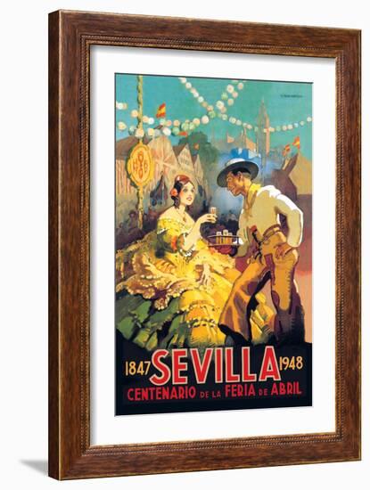 Sevilla Centenario de la Feria de Abril-Newell Convers Wyeth-Framed Art Print