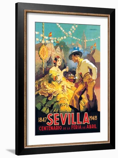 Sevilla Centenario de la Feria de Abril-Newell Convers Wyeth-Framed Art Print