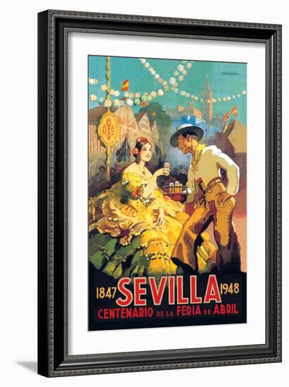 Sevilla Centenario de la Feria de Abril-Newell Convers Wyeth-Framed Art Print