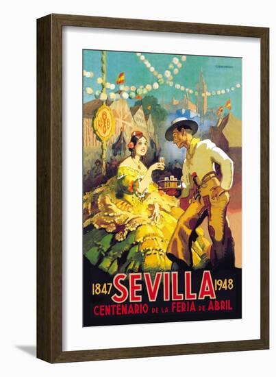 Sevilla Centenario de la Feria de Abril-Newell Convers Wyeth-Framed Art Print