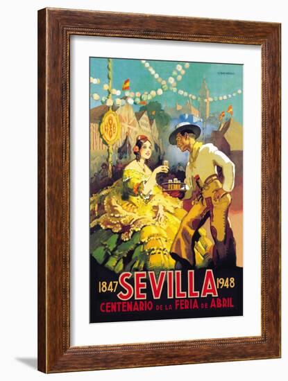 Sevilla Centenario de la Feria de Abril-Newell Convers Wyeth-Framed Art Print