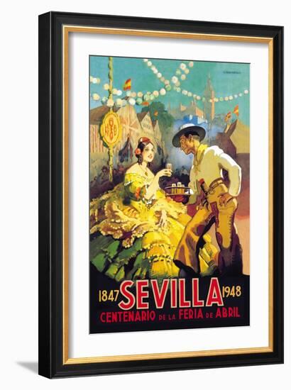 Sevilla Centenario de la Feria de Abril-Newell Convers Wyeth-Framed Art Print