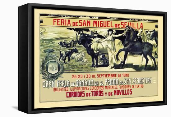 Sevilla Feria de San Miguel-Grant Hamilton-Framed Stretched Canvas