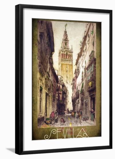 Sevilla Street Scene-null-Framed Giclee Print