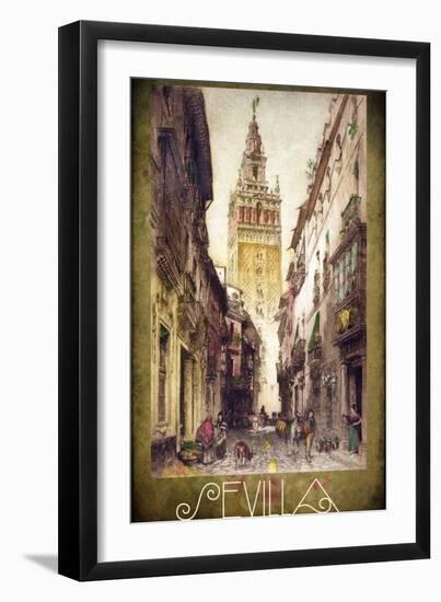 Sevilla Street Scene-null-Framed Giclee Print