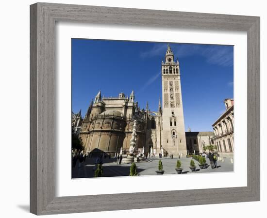 Seville Cathedral and La Giralda, Plaza Virgen De Los Reyes, Seville, Andalusia, Spain-Robert Harding-Framed Photographic Print