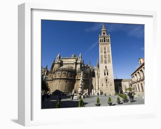 Seville Cathedral and La Giralda, Plaza Virgen De Los Reyes, Seville, Andalusia, Spain-Robert Harding-Framed Photographic Print