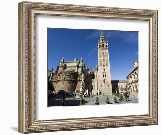 Seville Cathedral and La Giralda, Plaza Virgen De Los Reyes, Seville, Andalusia, Spain-Robert Harding-Framed Photographic Print