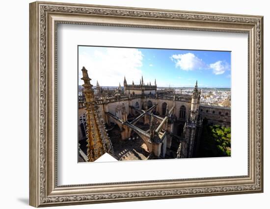 Seville Cathedral Seen from Giralda Bell Tower, Seville, Andalucia, Spain-Carlo Morucchio-Framed Photographic Print