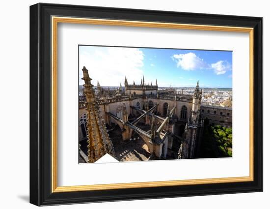 Seville Cathedral Seen from Giralda Bell Tower, Seville, Andalucia, Spain-Carlo Morucchio-Framed Photographic Print