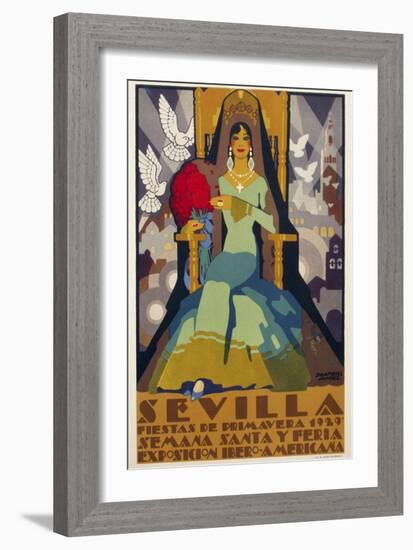 Seville Green Dress-null-Framed Giclee Print