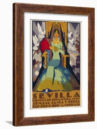 Seville Green Dress-null-Framed Giclee Print