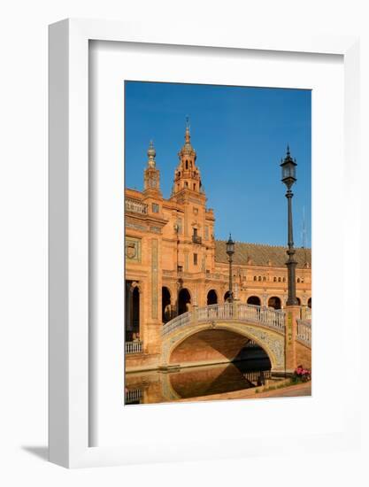 Seville, Spain. Plaza de Espana. It was built in 1928 for the Ibero-American Exposition of 1929-Julien McRoberts-Framed Photographic Print