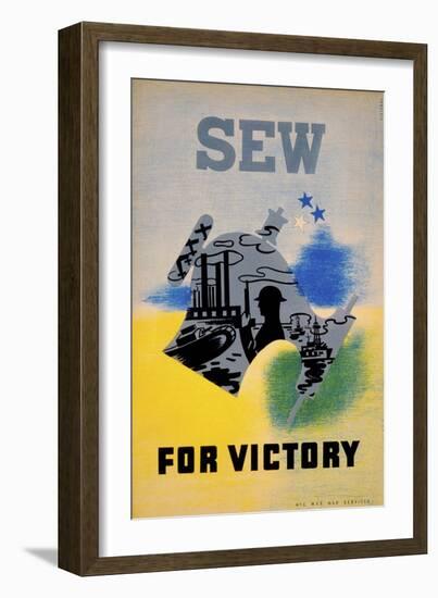 Sew for Victory-null-Framed Giclee Print