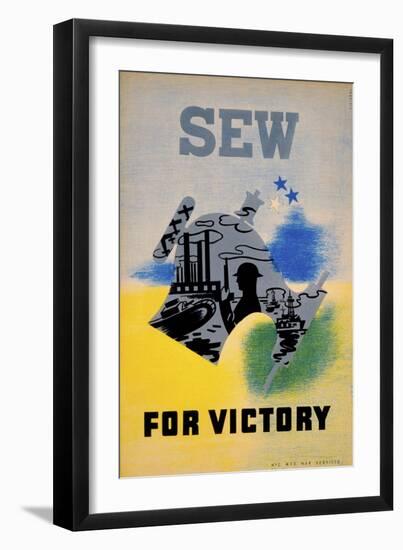 Sew for Victory-null-Framed Giclee Print