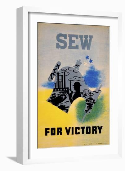 Sew for Victory-null-Framed Giclee Print