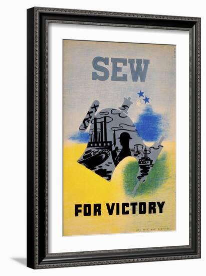 Sew for Victory-null-Framed Giclee Print