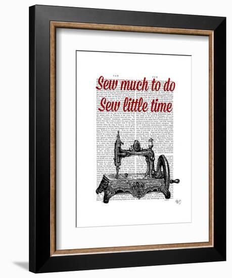 Sew Little Time Illustration-Fab Funky-Framed Art Print