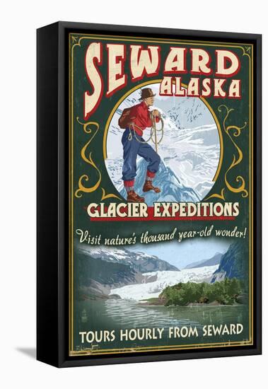 Seward, Alaska - Glacier Tours-Lantern Press-Framed Stretched Canvas