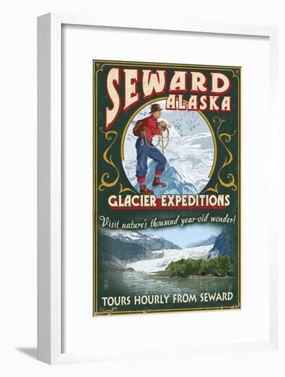 Seward, Alaska - Glacier Tours-Lantern Press-Framed Art Print