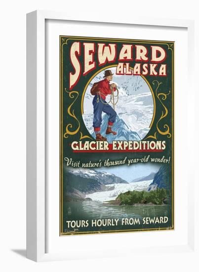 Seward, Alaska - Glacier Tours-Lantern Press-Framed Art Print