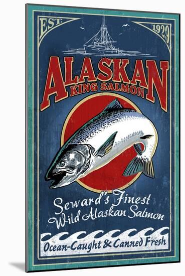 Seward, Alaska - Salmon-Lantern Press-Mounted Art Print