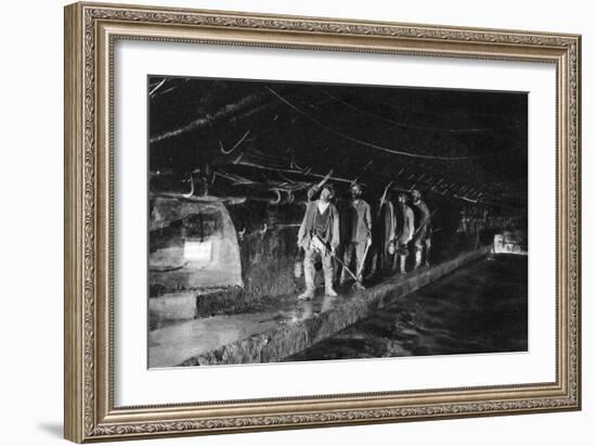 Sewer Cleaners in the Main Sewer, Paris, 1931-Ernest Flammarion-Framed Giclee Print