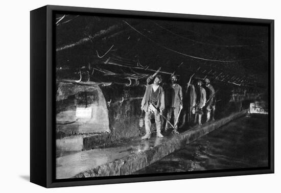 Sewer Cleaners in the Main Sewer, Paris, 1931-Ernest Flammarion-Framed Premier Image Canvas