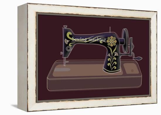 Sewing Machine in Purple-Ikuko Kowada-Framed Premier Image Canvas