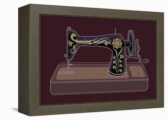 Sewing Machine in Purple-Ikuko Kowada-Framed Premier Image Canvas