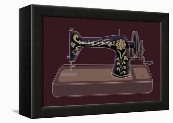 Sewing Machine in Purple-Ikuko Kowada-Framed Premier Image Canvas