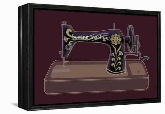 Sewing Machine in Purple-Ikuko Kowada-Framed Premier Image Canvas