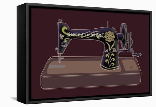 Sewing Machine in Purple-Ikuko Kowada-Framed Premier Image Canvas