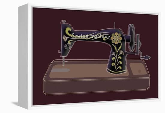 Sewing Machine in Purple-Ikuko Kowada-Framed Premier Image Canvas