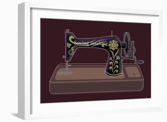 Sewing Machine in Purple-Ikuko Kowada-Framed Giclee Print