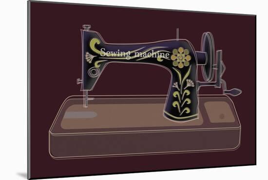 Sewing Machine in Purple-Ikuko Kowada-Mounted Giclee Print