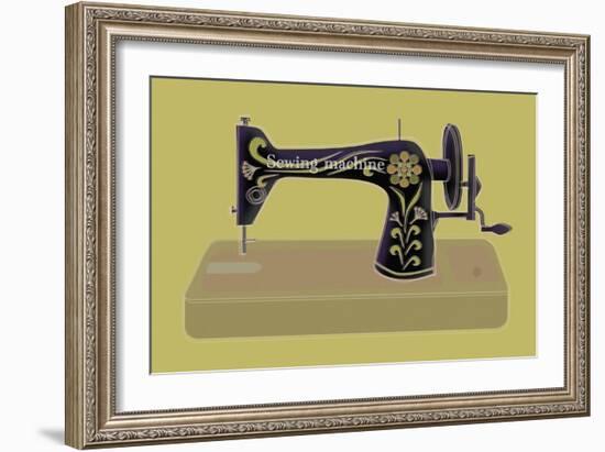 Sewing Machine in Yellow-Ikuko Kowada-Framed Giclee Print