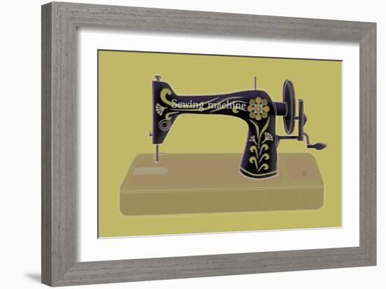 Sewing Machine in Yellow-Ikuko Kowada-Framed Giclee Print