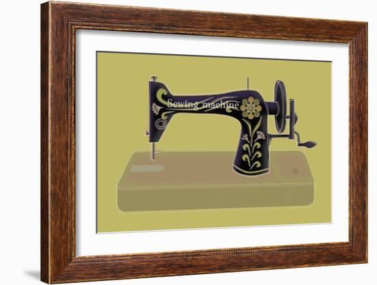 Sewing Machine in Yellow-Ikuko Kowada-Framed Giclee Print