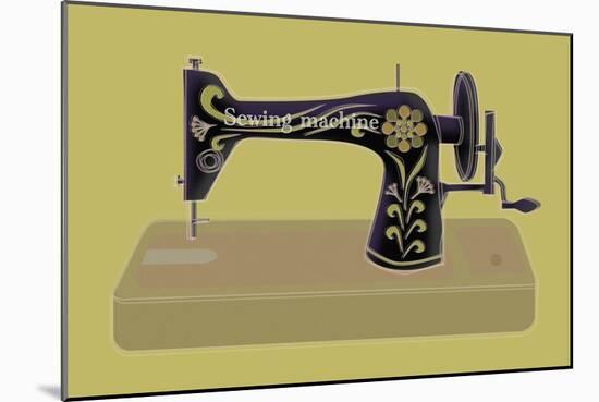 Sewing Machine in Yellow-Ikuko Kowada-Mounted Giclee Print