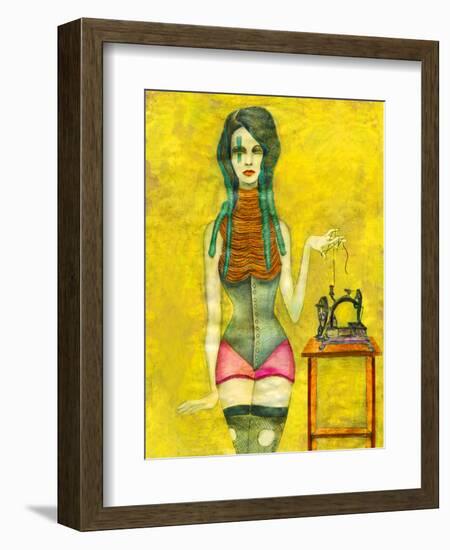 Sewing Machine-Jami Goddess-Framed Art Print