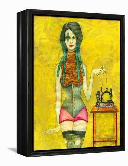 Sewing Machine-Jami Goddess-Framed Stretched Canvas