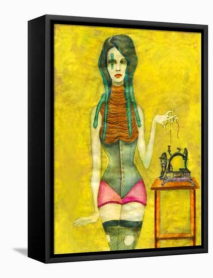 Sewing Machine-Jami Goddess-Framed Stretched Canvas