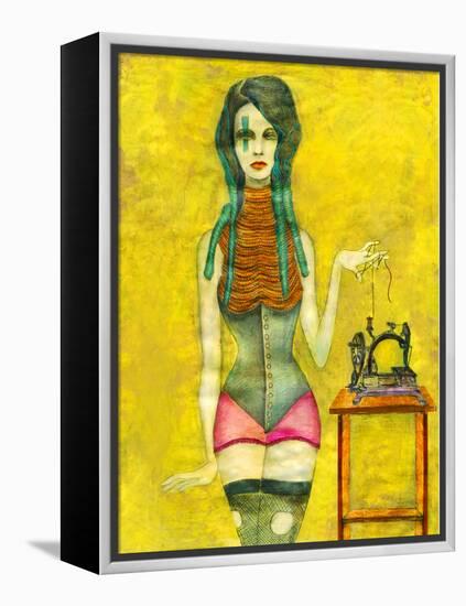 Sewing Machine-Jami Goddess-Framed Stretched Canvas