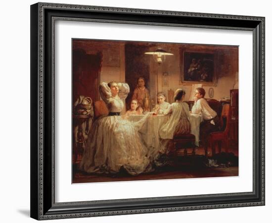 Sewing of the Dowry, 1866-Vasily Maximov-Framed Giclee Print